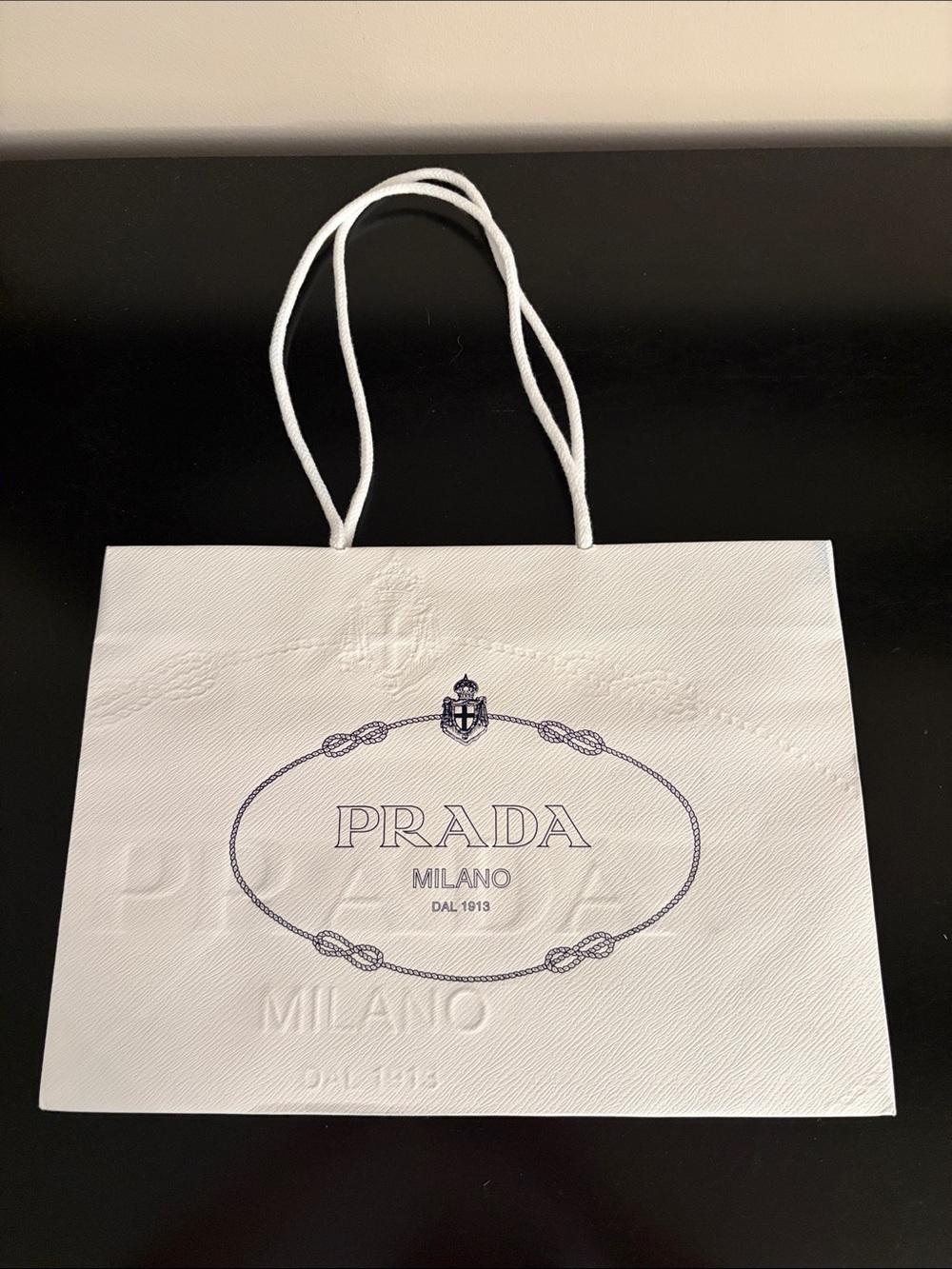Prada bag with ribbon